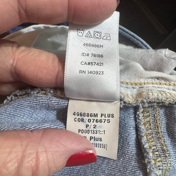 Loft Plus Size 20 Light Wash Denim Jeans With Rope Detail Accents at Ankles - Picture 5 of 10